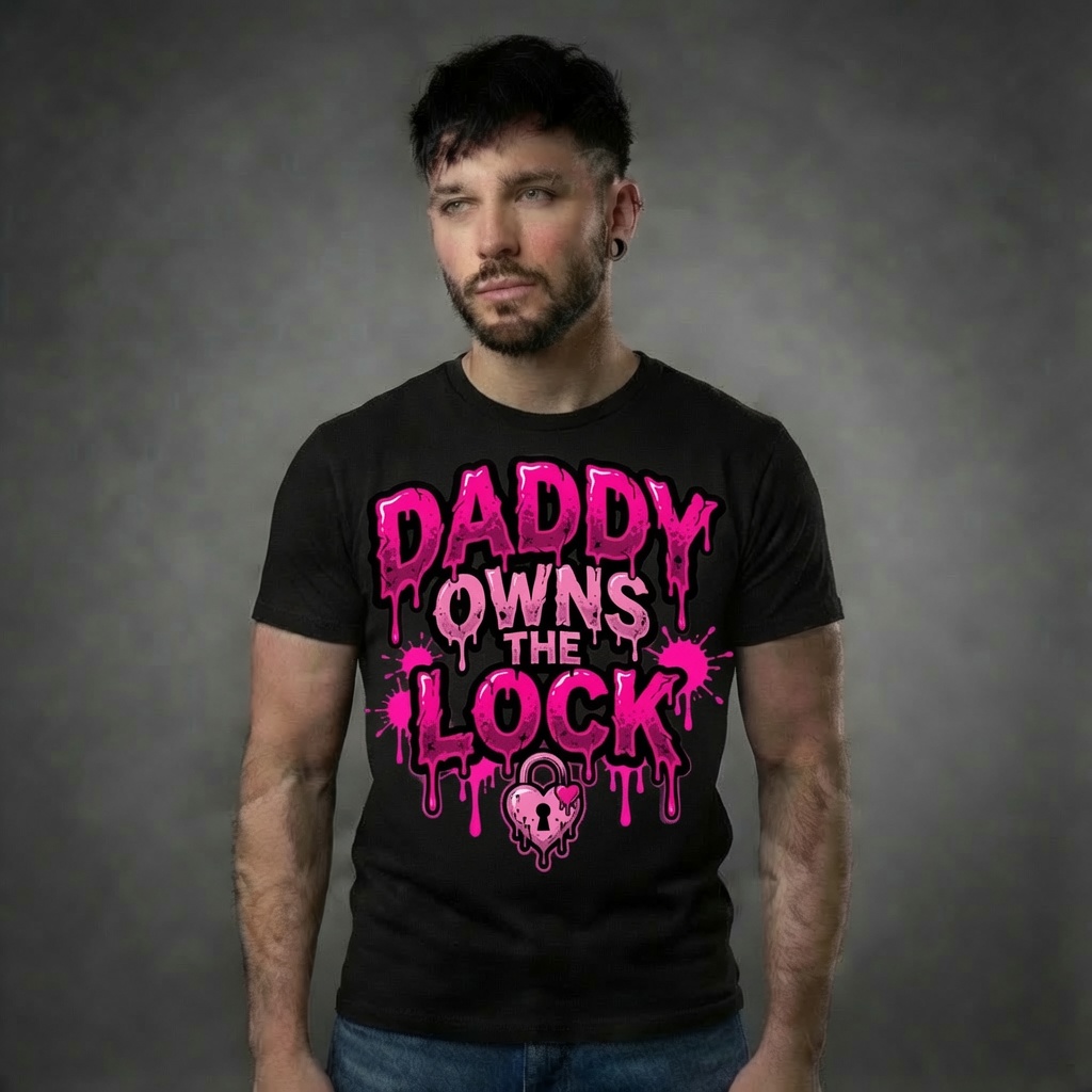 Daddy Owns The Lock – Dripping Pink - Image 1