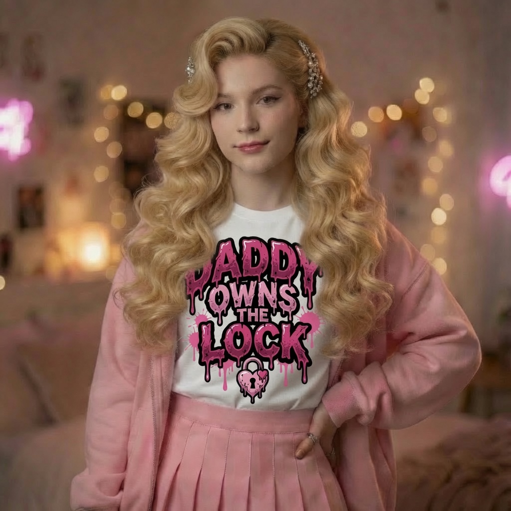 Daddy Owns The Lock – Dripping Pink - Image 2