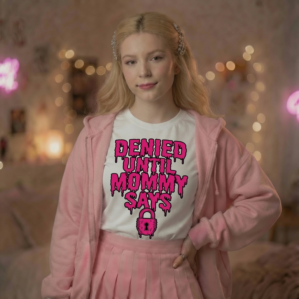 Denied Until Mommy Says – Dripping Pink Lock - Image 2